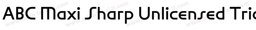 ABC Maxi Sharp Unlicensed Trial Bol字体转换